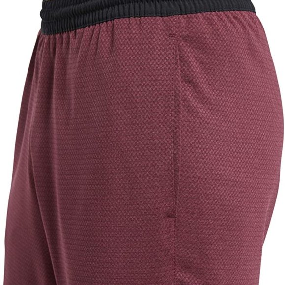 🆕Reebok Men's Workout Ready Melange Knit Shorts,Maroon, S, M, L, NWT, Authentic - Picture 6 of 12